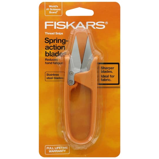 Fiskars&#xAE; 5&#x22; Thread Snips Spring Action Blades